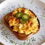 Crispy Egg Salad with Mozzarella, Sriracha, and Chives Recipe