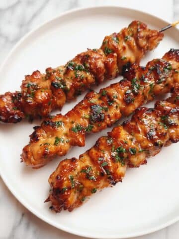 Air Fryer Chicken Skewers with Garlic Herb Butter Recipe