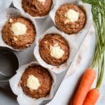 Carrot Banana Muffins with Cream Cheese Frosting Recipe