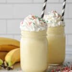 Creamy Banana Milkshake with Vanilla Ice Cream Recipe