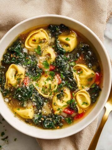 Parmesan Kale Tortellini Soup Recipe