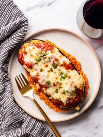 Crispy Baked Eggplant Parmesan Recipe