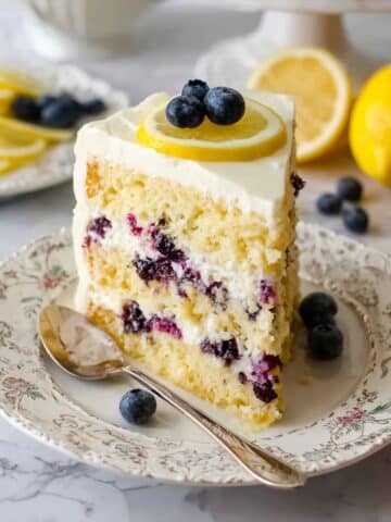 Lemon Blueberry Cake with Lemon Cream Cheese Frosting Recipe