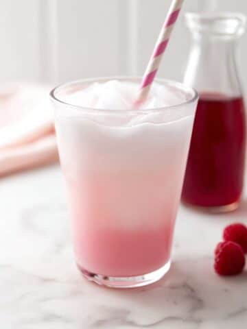 Keto Raspberry Italian Soda with Cream Recipe