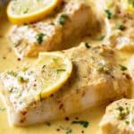 Baked Fish with Lemon Cream Sauce Recipe