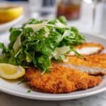 Crispy Chicken Milanese with Lemon and Arugula Salad Recipe