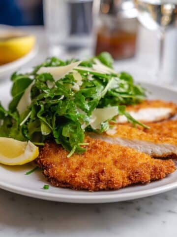 Crispy Chicken Milanese with Lemon and Arugula Salad Recipe