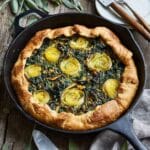 Savory Vegetable Kale and Leek Galette with Mascarpone and Gruyère Recipe