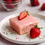 Strawberry Sheet Cake with Homemade Strawberry Icing Recipe