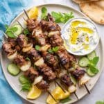 Grilled Lamb Kabobs with Cucumber Yogurt Sauce Recipe