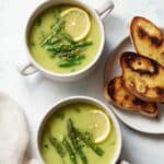 Vegan Asparagus Soup with Roasted Asparagus and Lemon Recipe