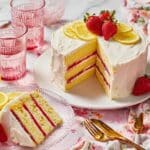 Strawberry-Lemonade Cake with Fresh Strawberry Jam and Lemon Frosting Recipe