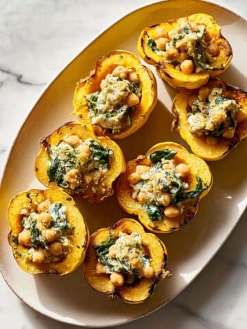 Roasted Carnival Squash with Savory Chickpea Filling Recipe