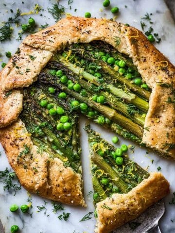 Savory Asparagus Galette with Vegan Ricotta Recipe
