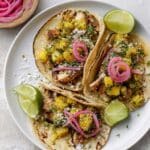 Grilled Chili Lime Chicken Tacos with Pineapple Avocado Salsa Recipe