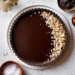 Healthy Salted Dark Chocolate Tart {Low Carb, Keto, Vegan-Friendly} Recipe