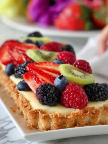 Coconut Macaroon Tart with Passion Fruit Cream and Fresh Berries Recipe