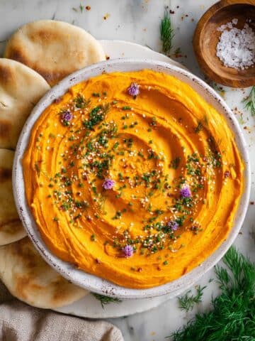 Paprika Roasted Carrot Hummus Recipe