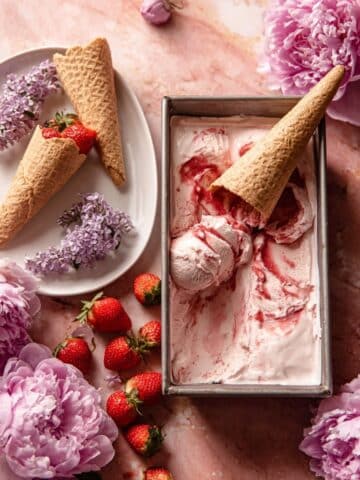 No Churn Strawberry Jam Ice Cream Recipe