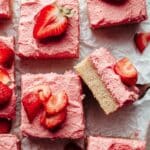 Strawberry Snacking Cake with Strawberry Buttercream Recipe