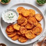 Crispy Fried Sweet Potatoes with Garlic and Paprika Recipe
