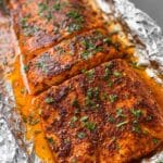 Oven Baked Salmon with Garlic and Italian Seasoning Recipe