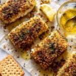 Parmesan Garlic Butter Crusted Halibut Recipe