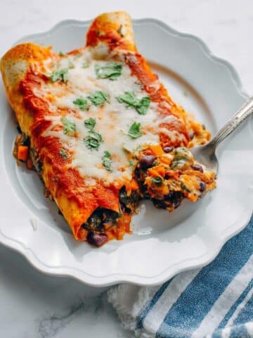 Veggie Black Bean Enchiladas Recipe