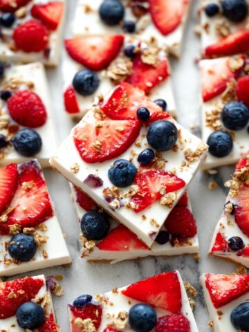 Yogurt Bark with Fresh Berries and Nuts Recipe