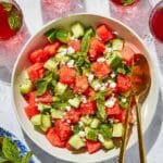 Watermelon Salad with Feta, Cucumber, and Fresh Herbs Recipe