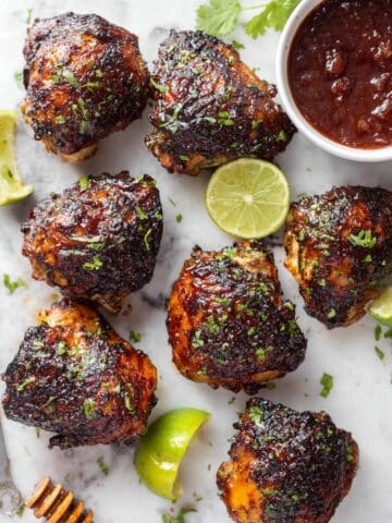 Honey Sriracha Grilled Chicken Thighs Recipe