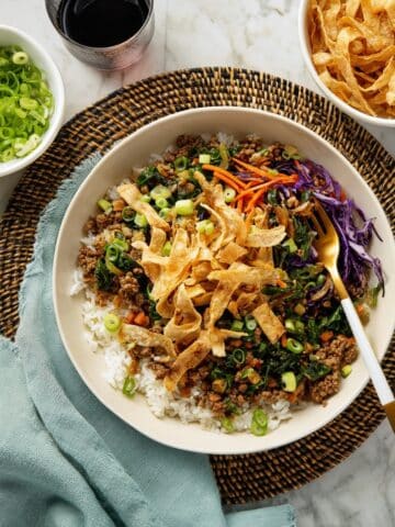 Egg Roll Bowl with Trader Joe's Cruciferous Crunch Recipe