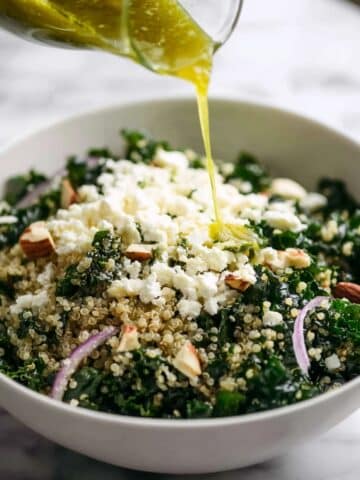 Kale and Quinoa Salad with Lemon, Herbs, and Feta Recipe