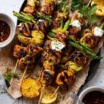 Lemon Chicken Skewers with Creamy Feta Sauce Recipe