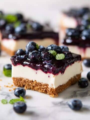 Classic Blueberry Cheesecake Bars Recipe