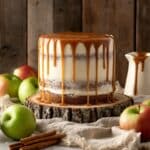 Caramel Apple Cake with Caramel Swiss Meringue Buttercream Recipe