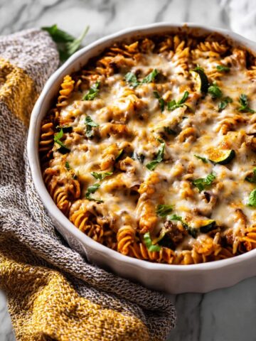 Zucchini Cheddar Chicken Noodle Casserole Recipe