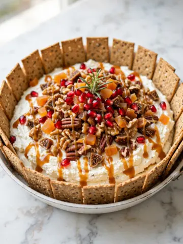 Baked Brie with Dried Fruit, Nuts, and Butterscotch Recipe