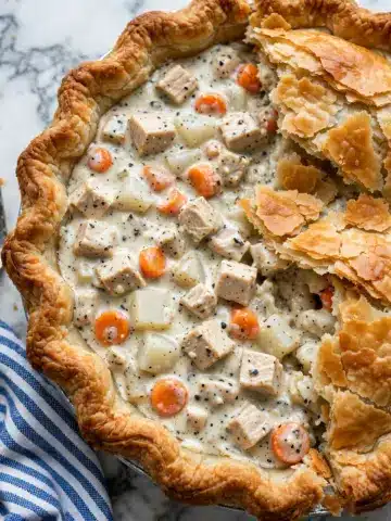 Creamy Chicken Pot Pie with Flaky Puff Pastry Recipe