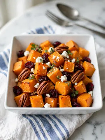 Honey Roasted Butternut Squash With Feta Recipe