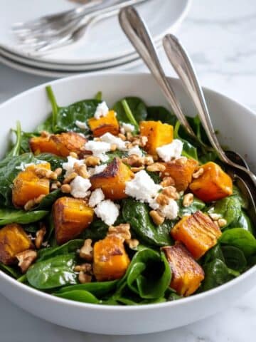 Roast Pumpkin, Spinach, and Feta Salad Recipe