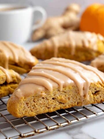 Pumpkin Spice Scones with Pumpkin Glaze Recipe