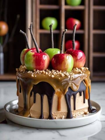 Salted Caramel Apple Snickers Cake Recipe